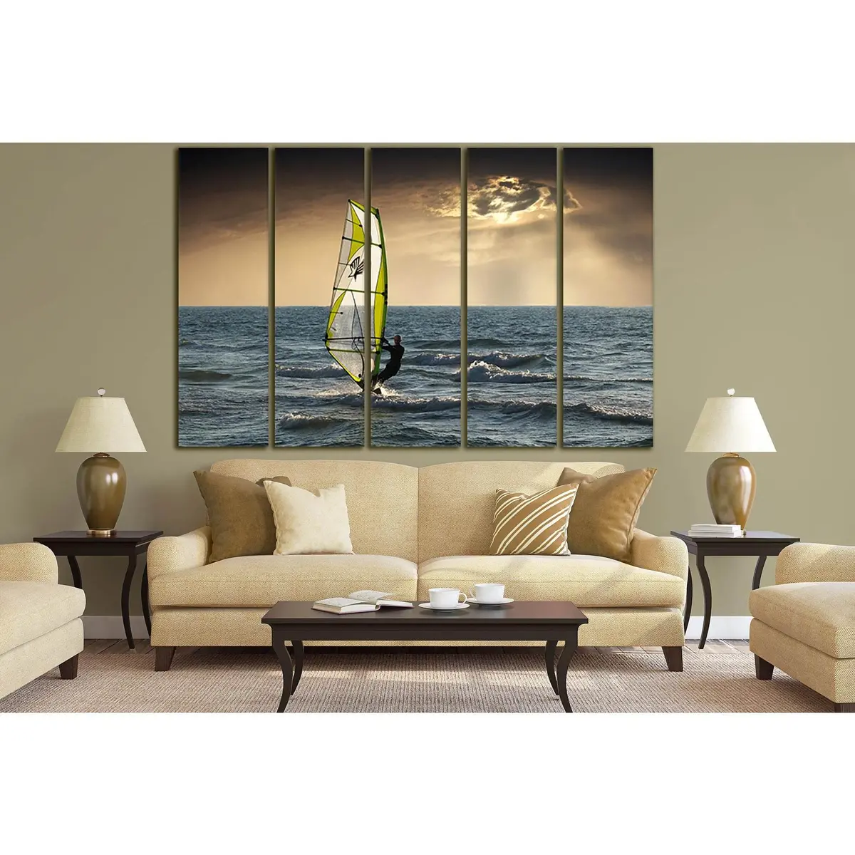Ocean Windsurfing Canvas Art №SL914 – Premium Ready-to-Hang Wall Decor - Image 2
