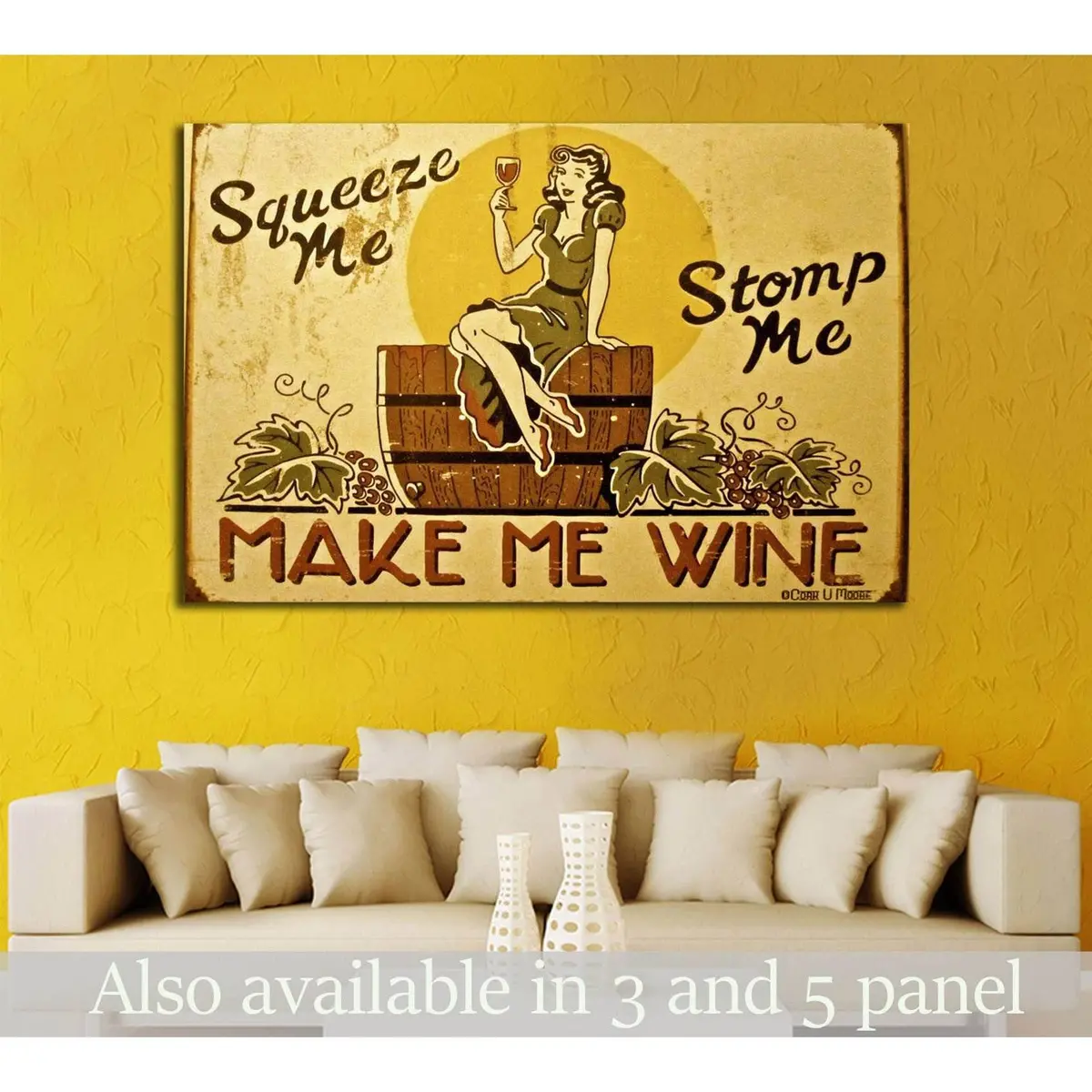 Wine №3414 Ready To Hang Canvas Print 1