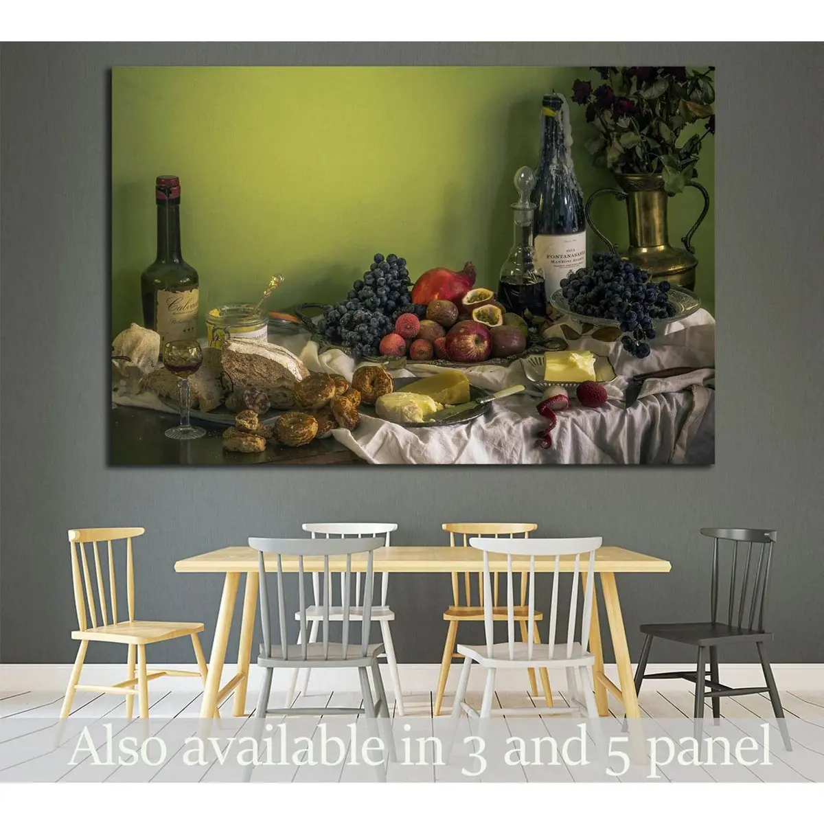 Wine №3442 Ready To Hang Canvas Print 1