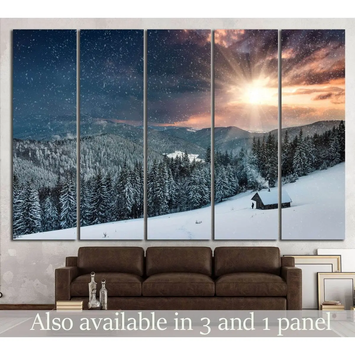 Winter Evening No. 603 Premium Canvas Wall Art Print