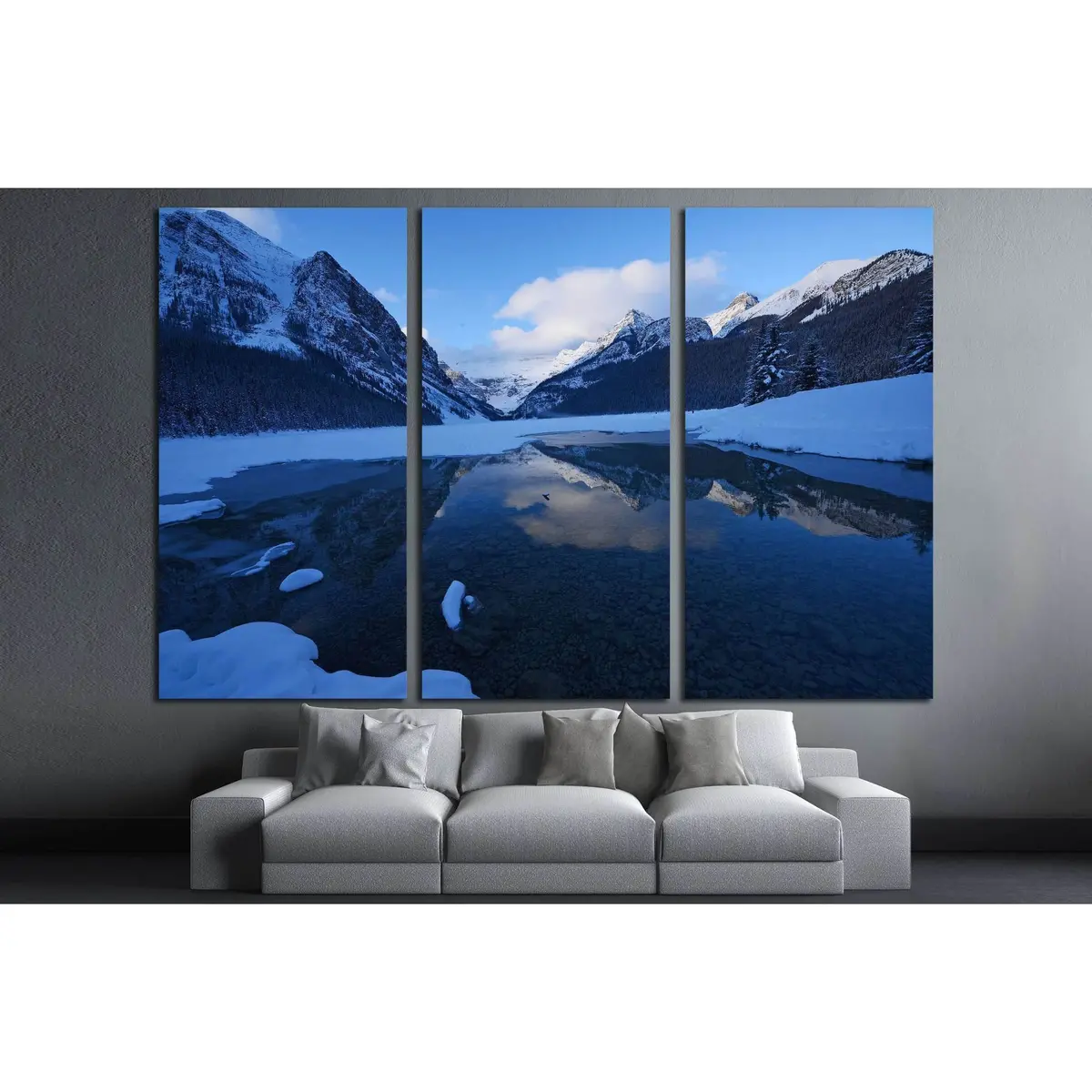 Winter Morning At Lake Louise With Snow №3075 Ready To Hang Canvas Print 5