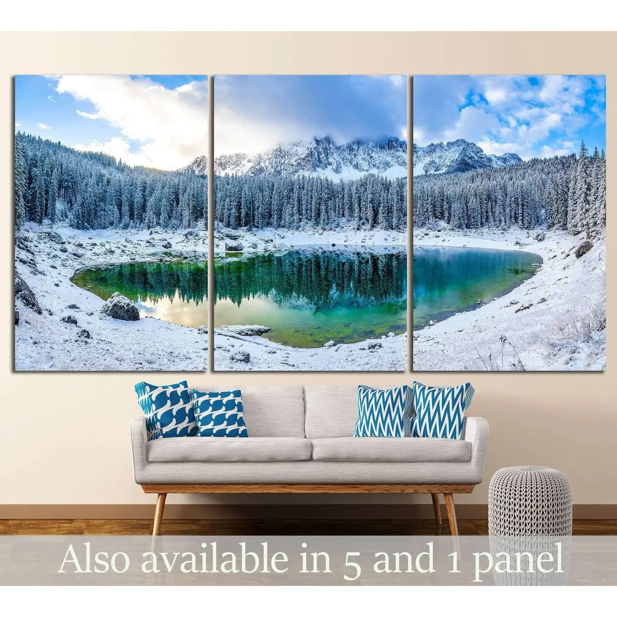 Winter Mountain Lake №718 Ready To Hang Canvas Print 5