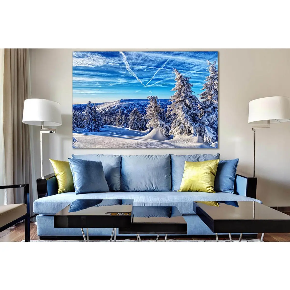 Winter Mountain Nature №Sl1075 Ready To Hang Canvas Print 1