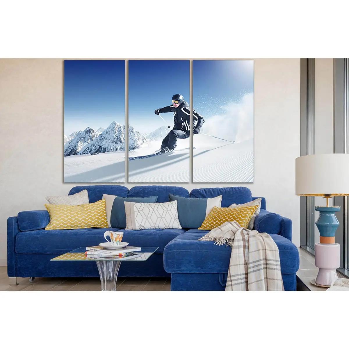 Winter Skiing Beautiful Moment №Sl922 Ready To Hang Canvas Print 5