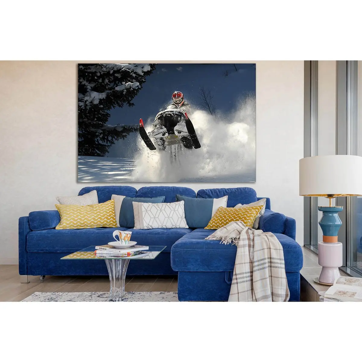 Winter Snowmobile Competition №Sl931 Ready To Hang Canvas Print 1