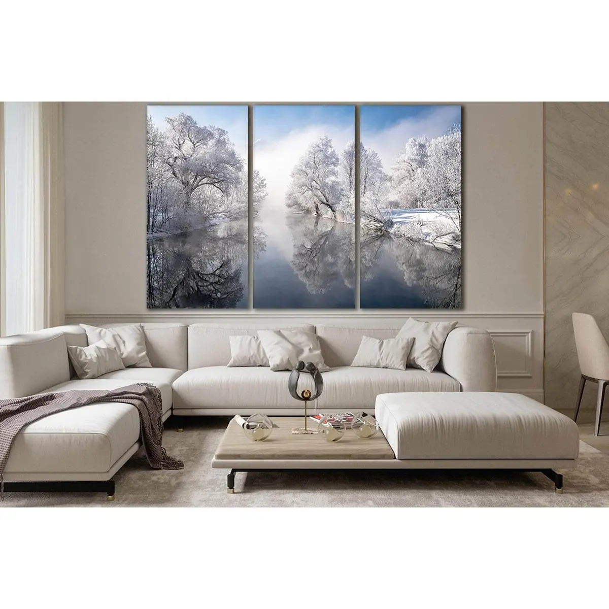 Winter Trees Over The River №Sl1078 Ready To Hang Canvas Print 5