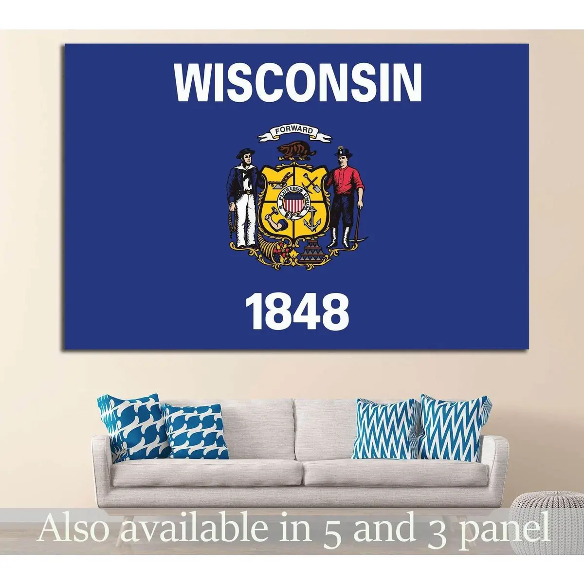 Wisconsin №668 Ready To Hang Canvas Print 1