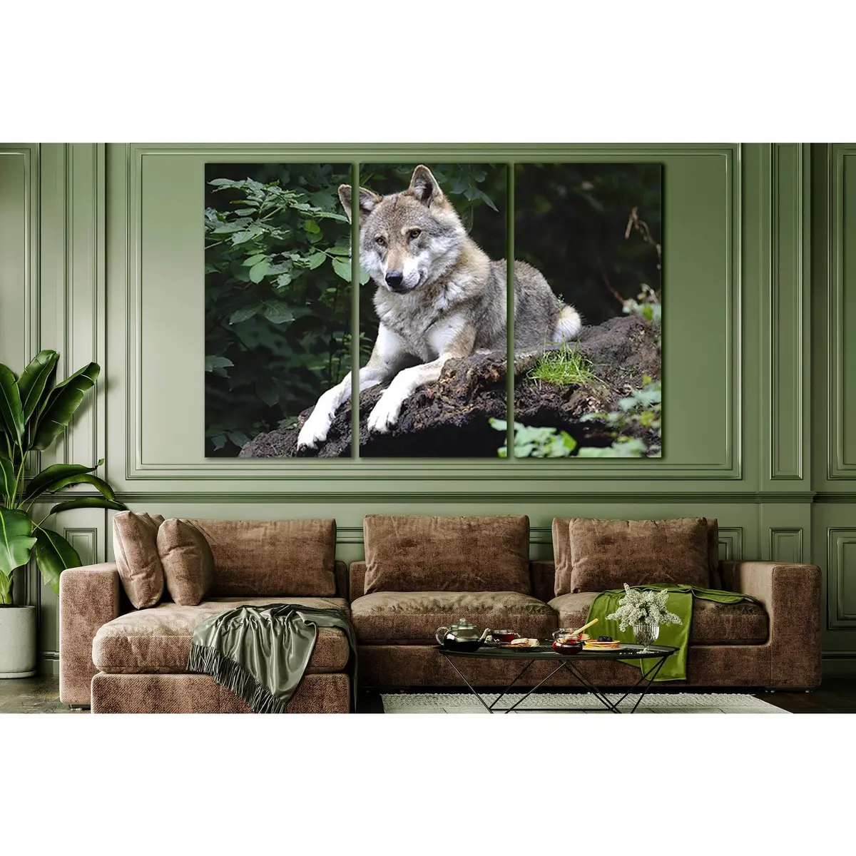 Wolf On A Stone №Sl1002 Ready To Hang Canvas Print 5