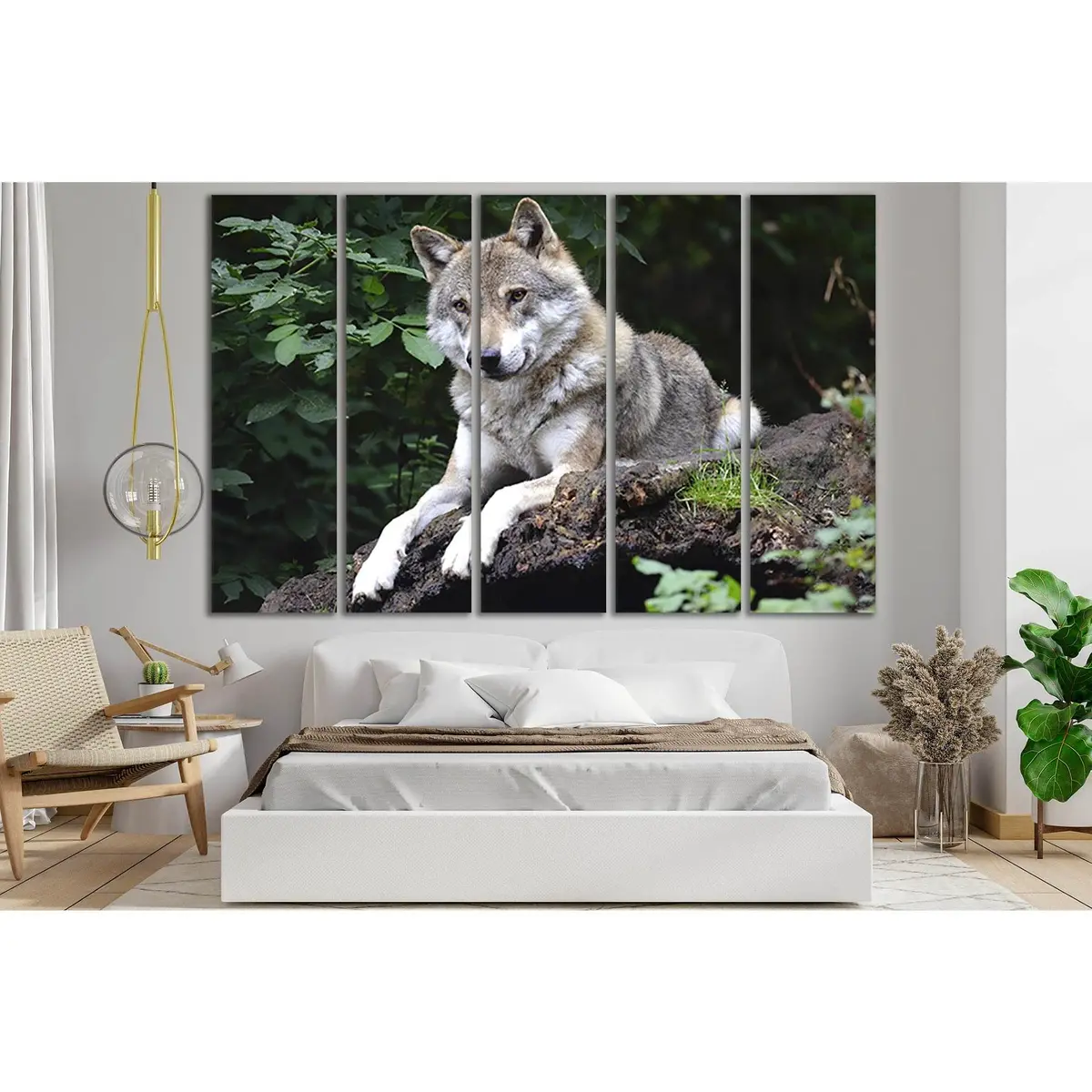 Majestic Wolf on Rock Canvas Wall Art – Premium Ready-to-Hang Print SL1002 - Image 3