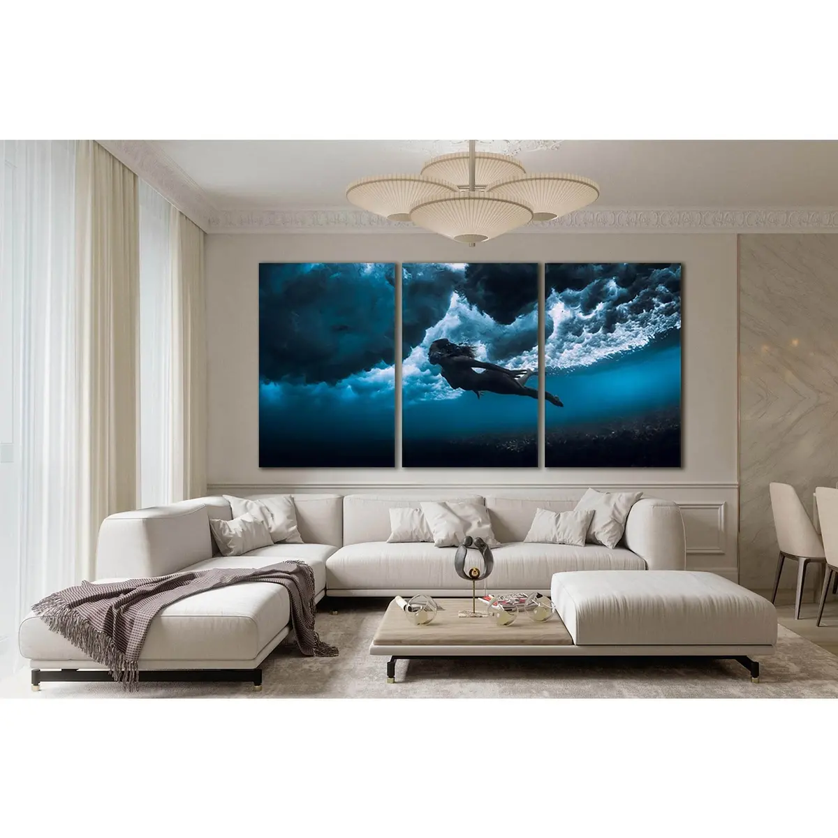 Woman In Ocean №Sl46 Ready To Hang Canvas Print 5