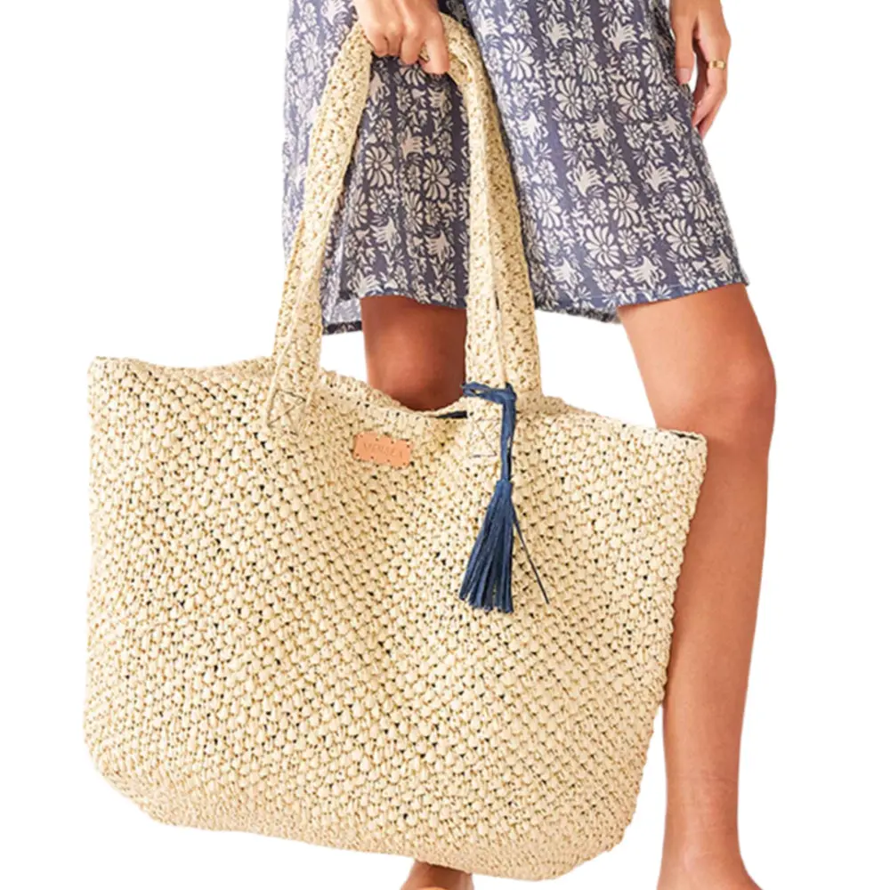 Mersea Raffia Sun Chaser Beach Tote 1