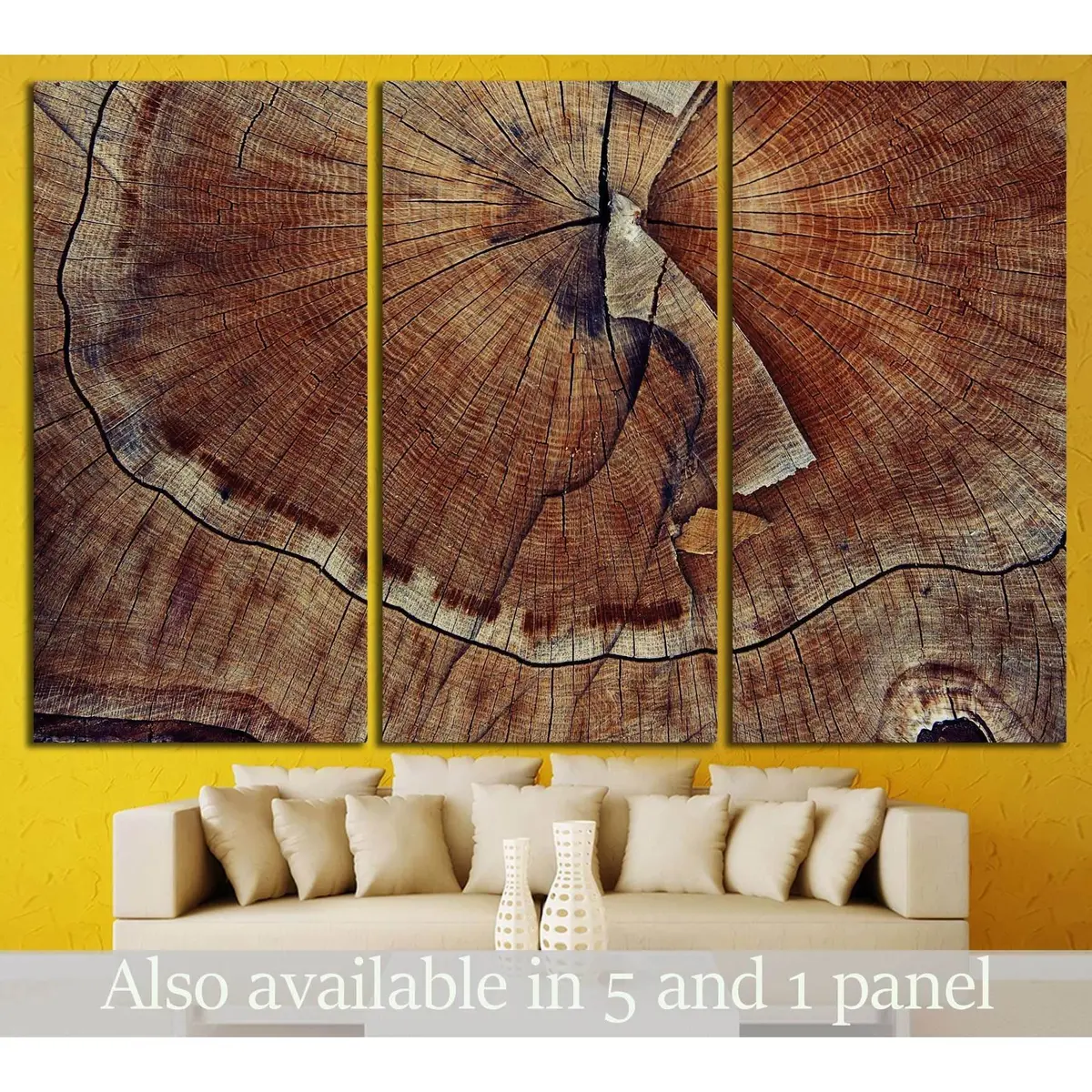 Wood Cut Texture №648 Ready To Hang Canvas Print 5