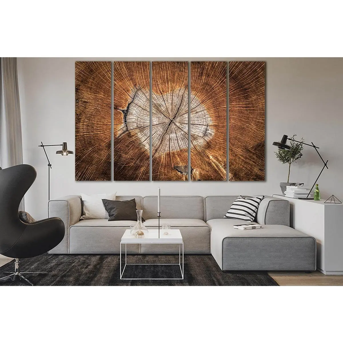 SL496 Wood-Grain Canvas Wall Art – Pre-Installed Hanging Hardware - Image 3