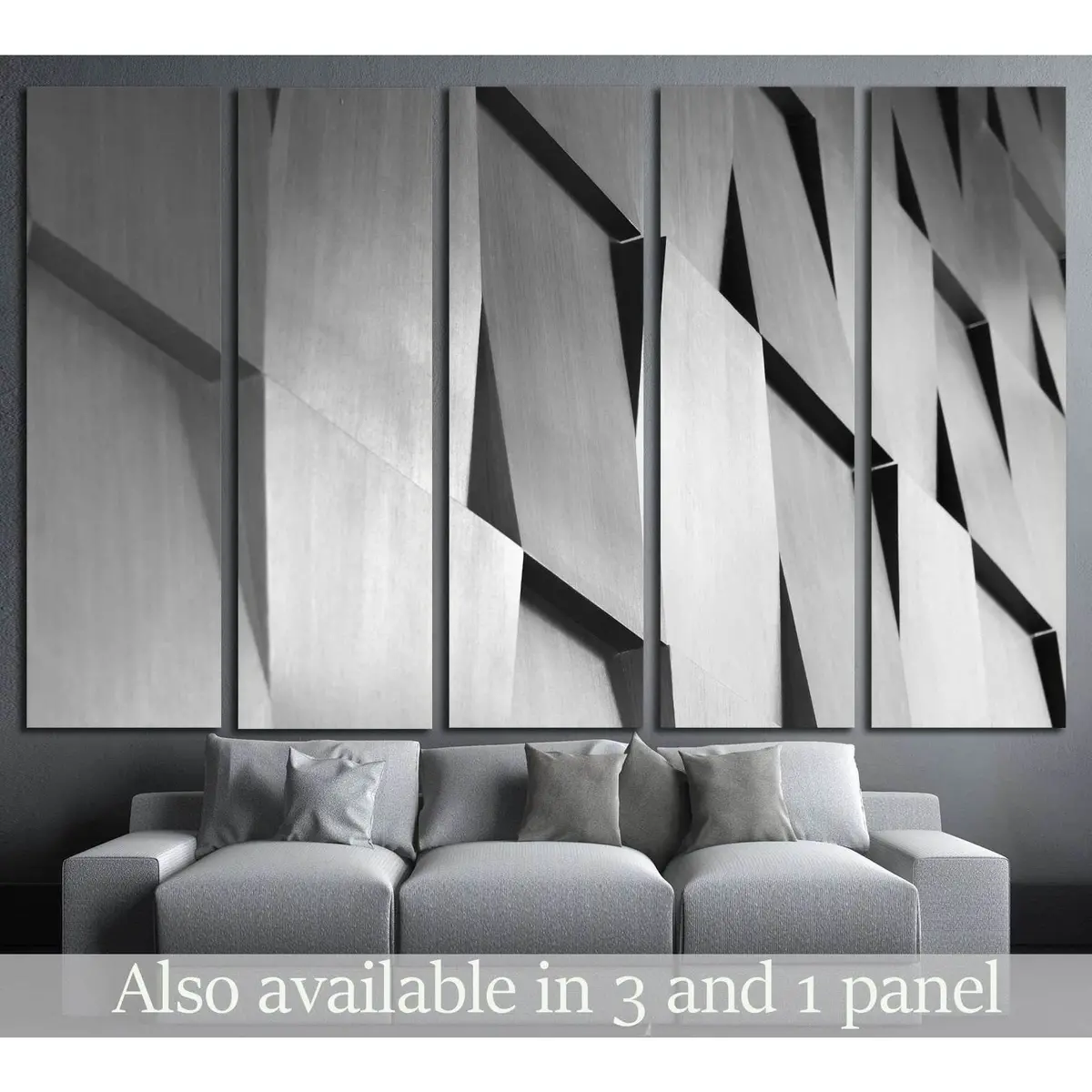 Geometric Wood-Theme Canvas Wall Art №1598 – Pre-Hung Decorative Print