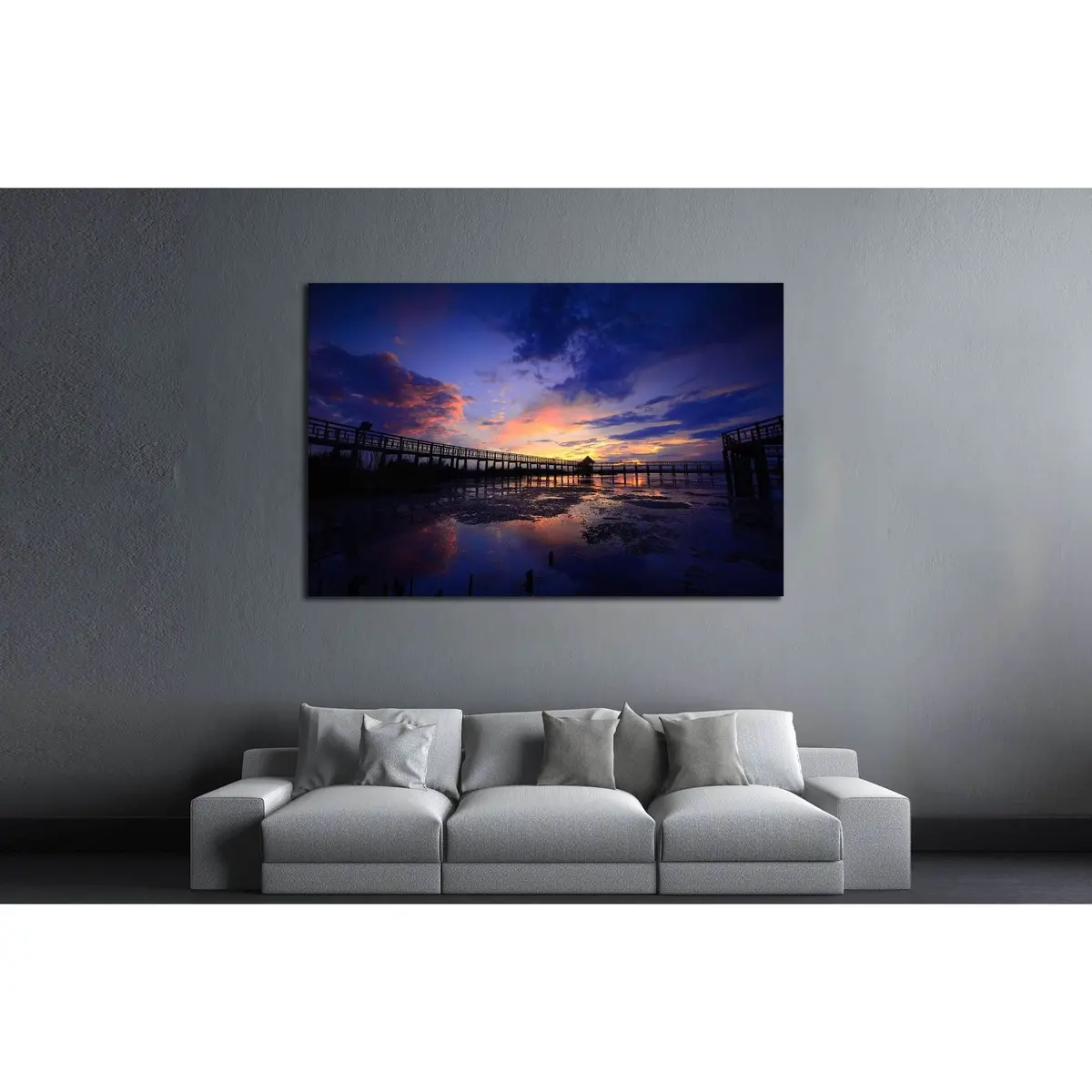 Wooden Bridge At Khao Sam Roi Yod National Park, Prachuap Khiri Khan Province, Thailand №2157 Ready To Hang Canvas Print 3
