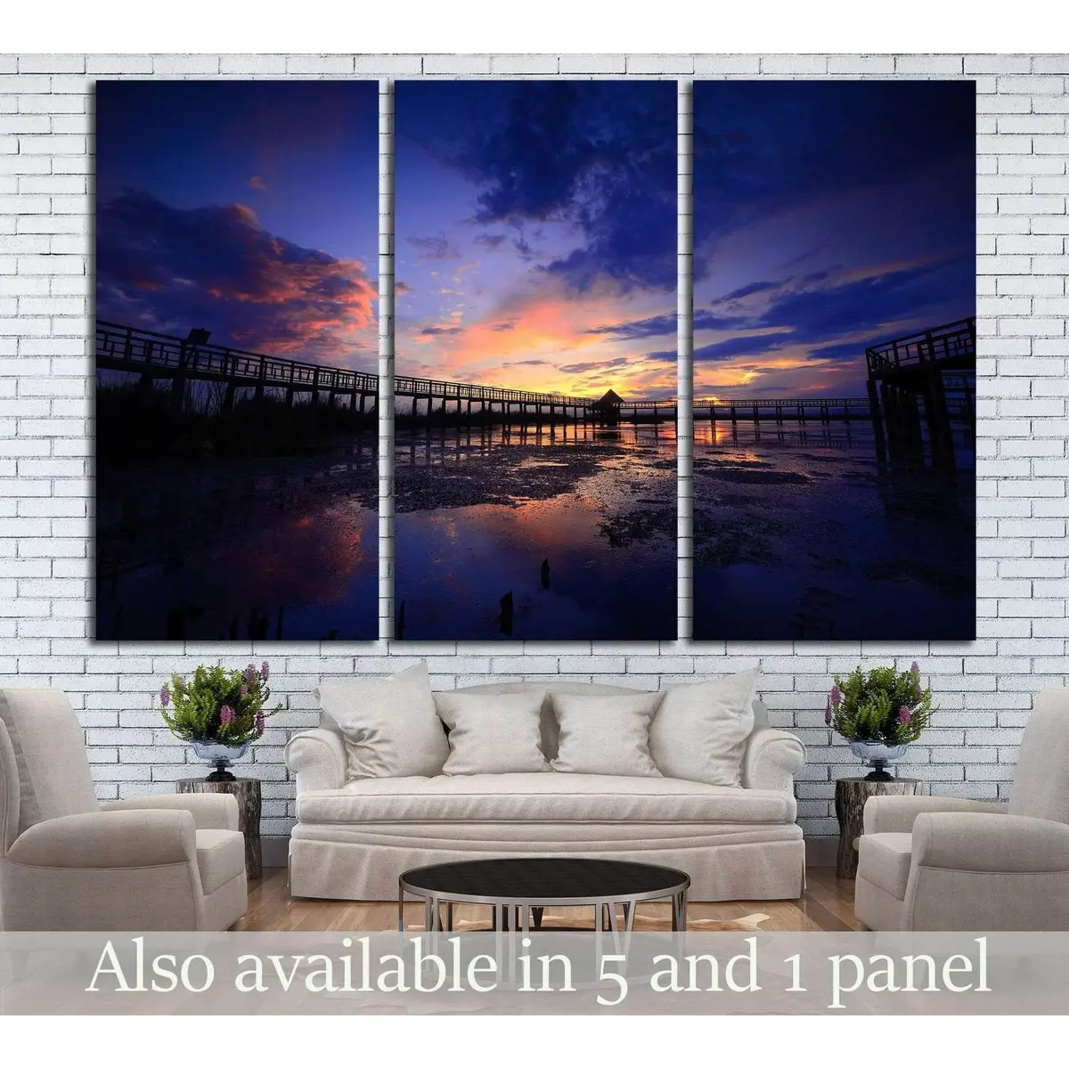 Wooden Bridge At Khao Sam Roi Yod National Park, Prachuap Khiri Khan Province, Thailand №2157 Ready To Hang Canvas Print 5