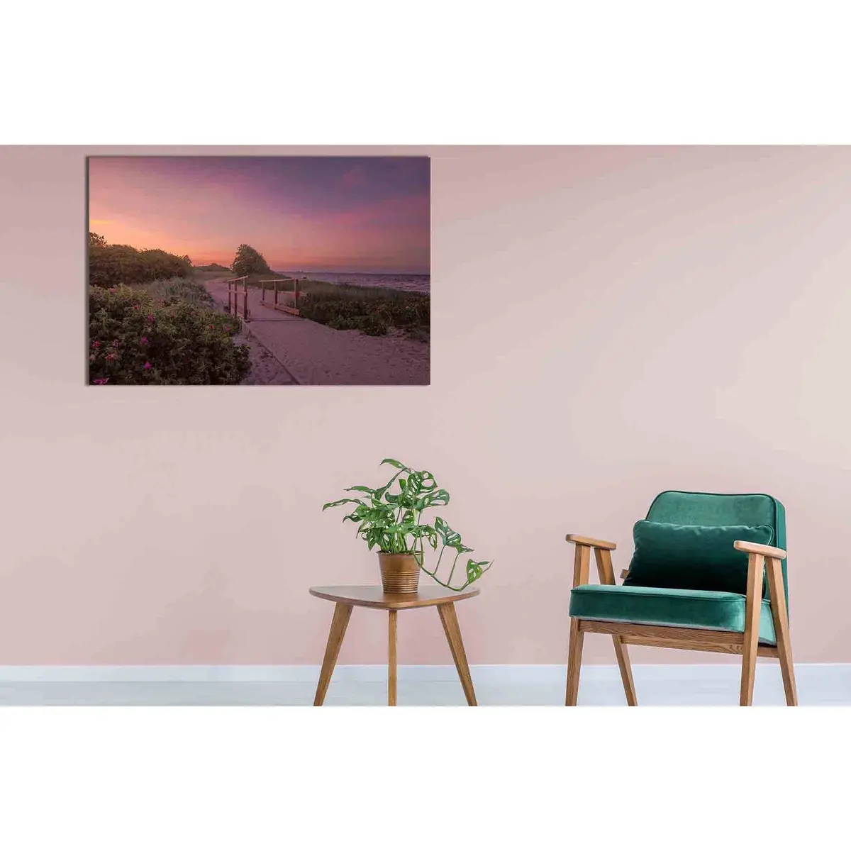 Wooden Bridge By The Sea №D1808 Ready To Hang Canvas Print 1