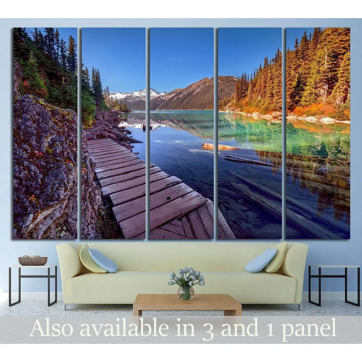 Wooden Pathway No. 848 Premium Ready-to-Hang Canvas Art