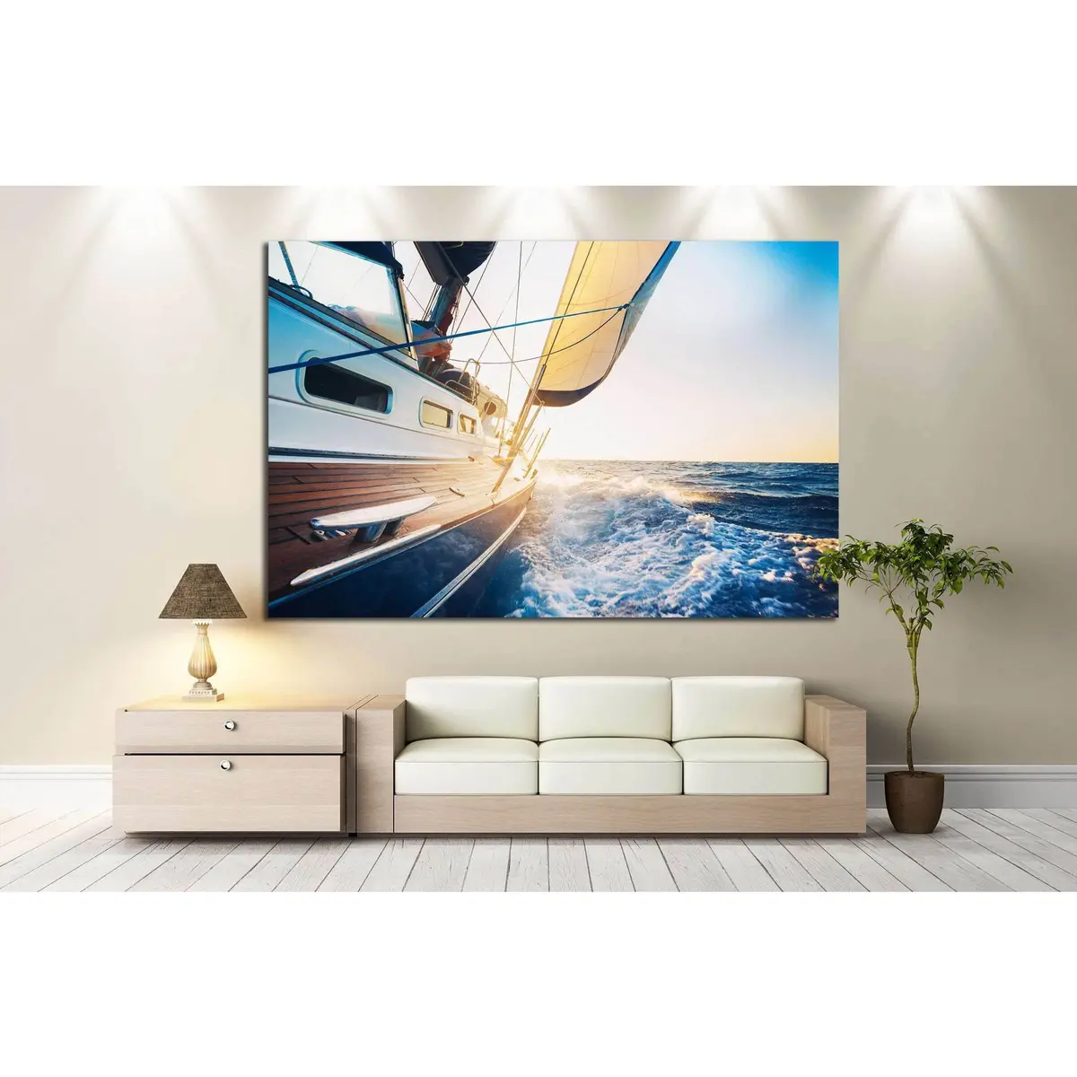 Yach Wall Art Ready To Hang Canvas Print 1