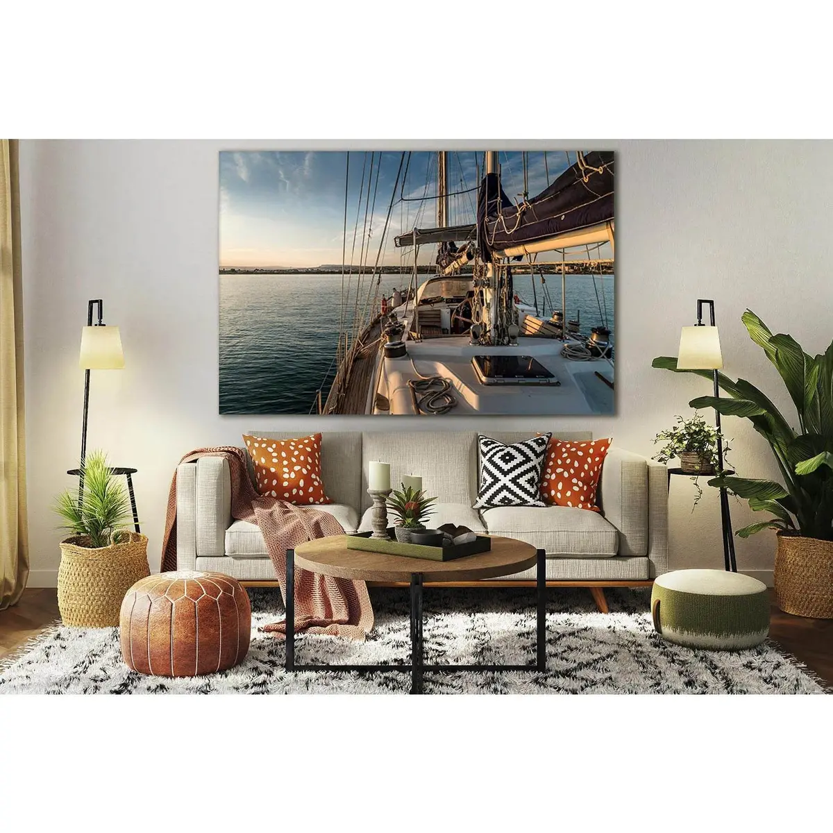 Yacht In The Sea №Sl786 Ready To Hang Canvas Print 2