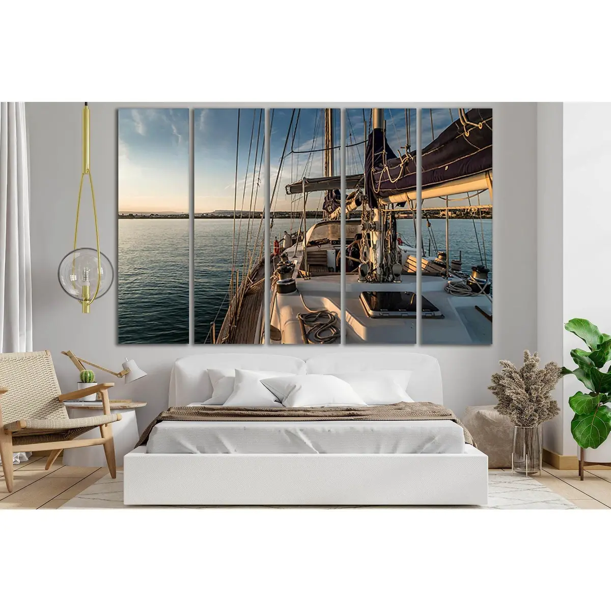 Ocean Yacht Canvas Art #SL786 – Premium Ready-to-Hang Wall Decor - Image 3