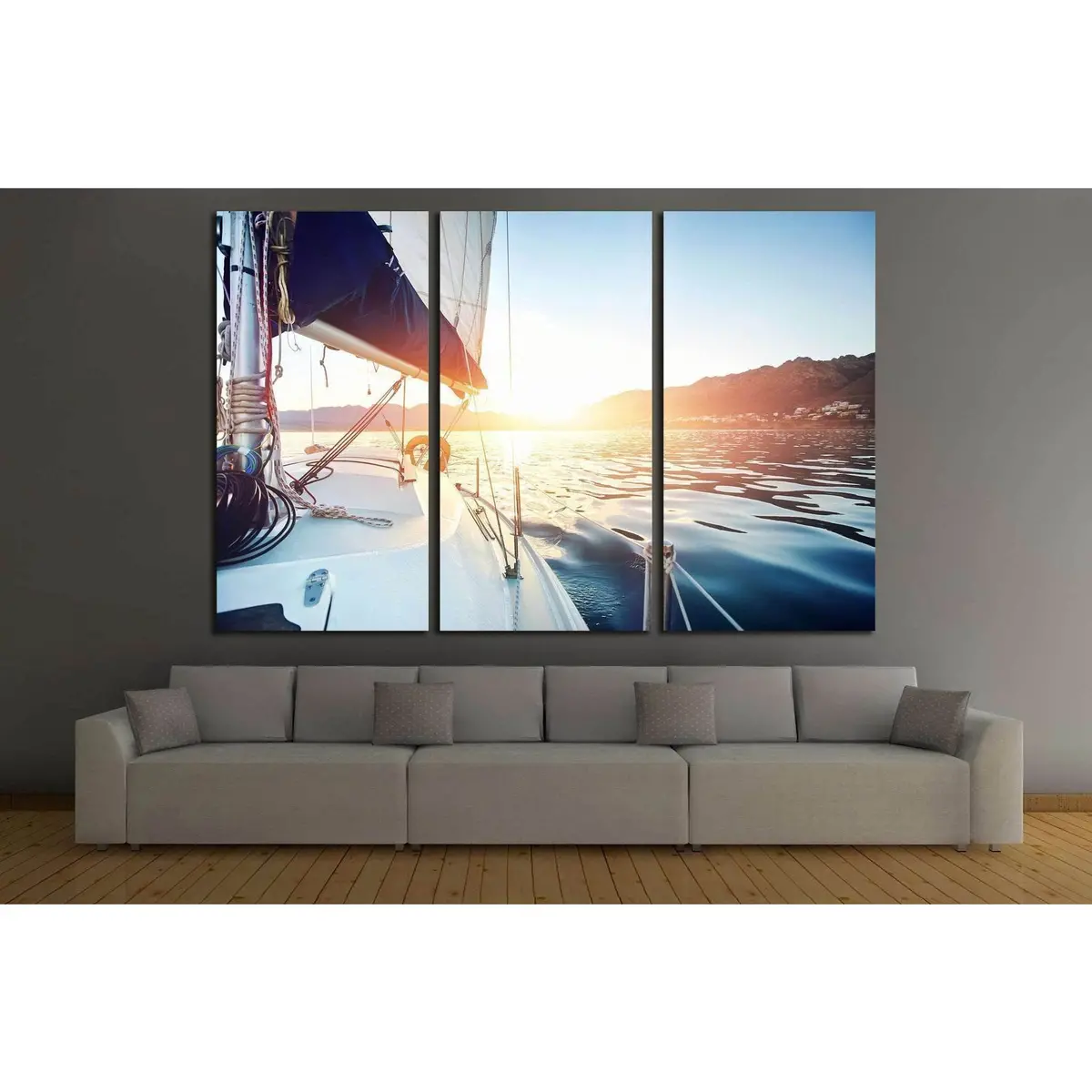 Yacht Wall Art №208 Ready To Hang Canvas Print 5