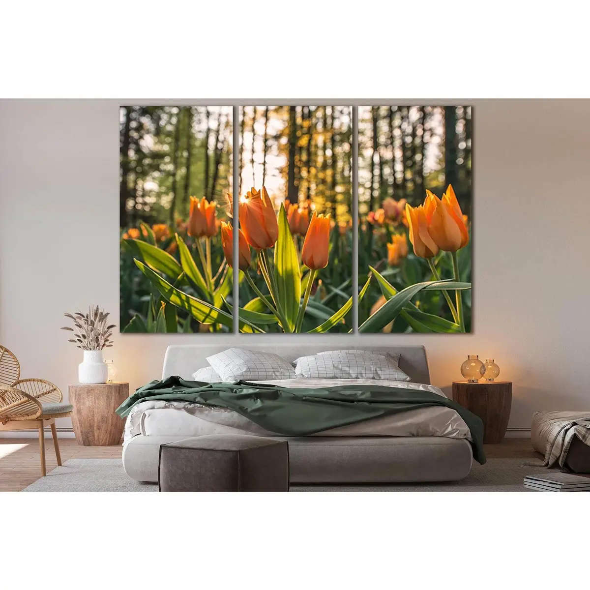 Yellow Tulips In The Forest №Sl695 Ready To Hang Canvas Print 5