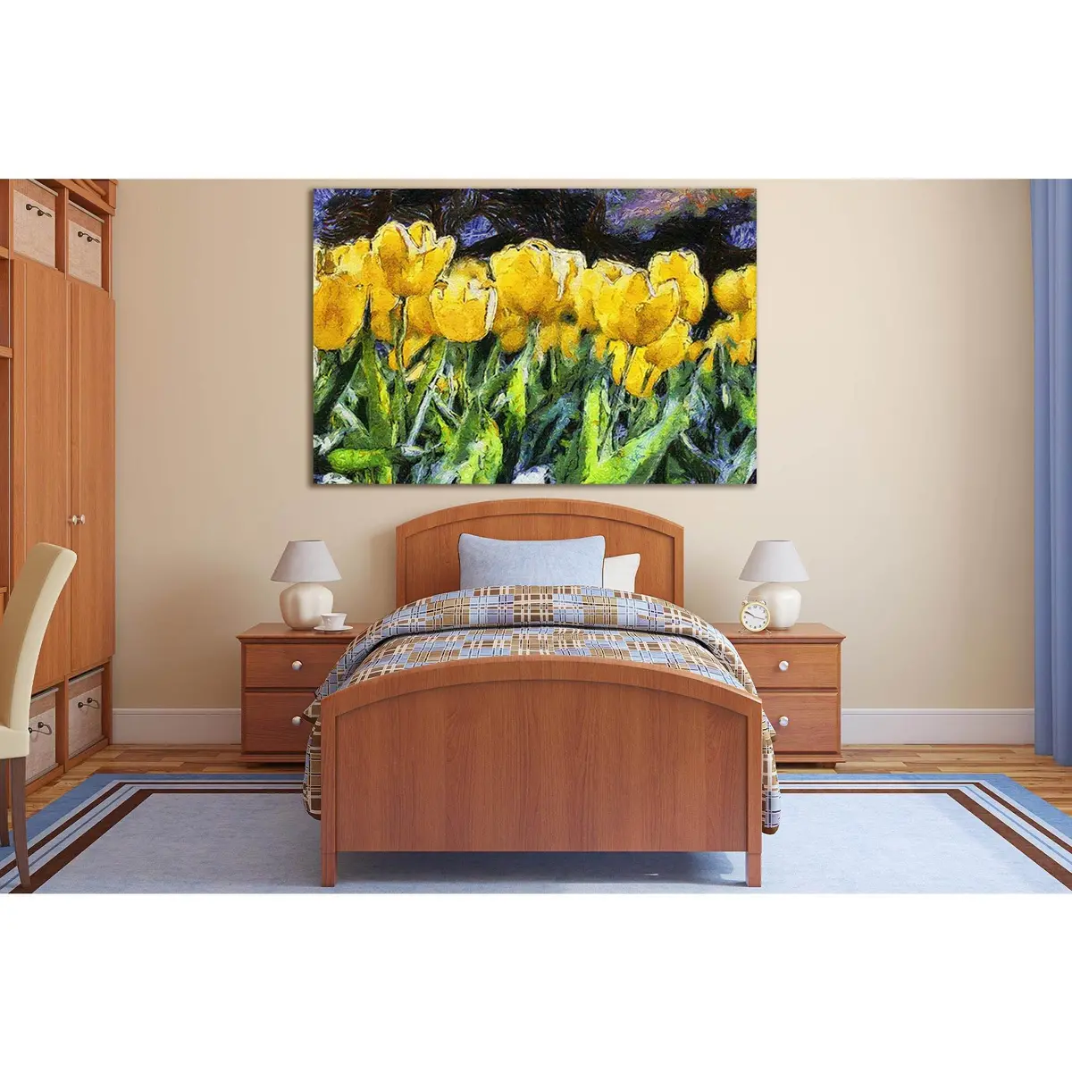 Yellow Tulips Oil Painting №Sl568 Ready To Hang Canvas Print 1