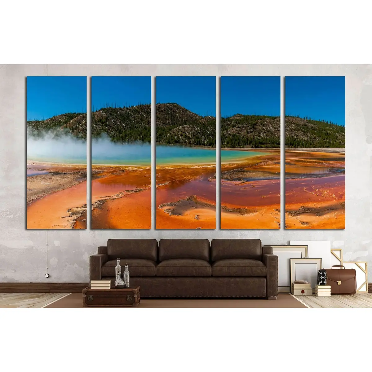 Vintage 1989 Yellowstone National Park Canvas Print – Ready-to-Hang Wall Art - Image 3