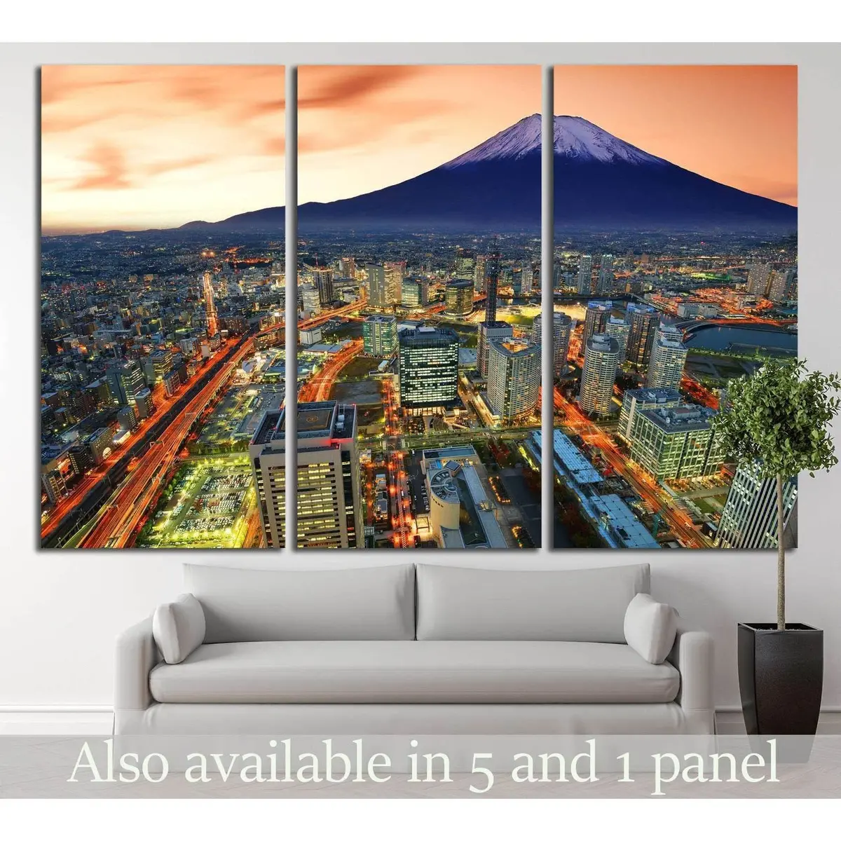 Yokohama And Mt. Fuji In Japan №779 Ready To Hang Canvas Print 5