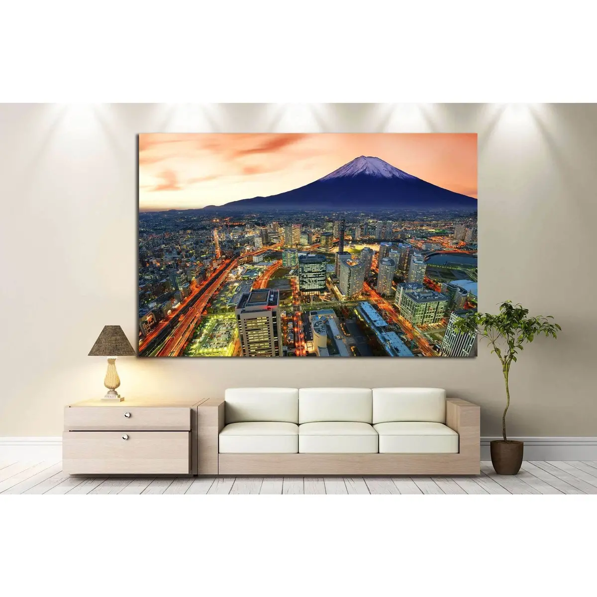 Yokohama And Mt. Fuji In Japan №779 Ready To Hang Canvas Print 3