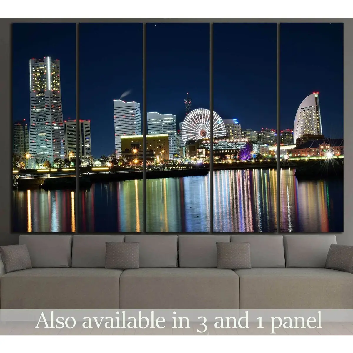 Yokohama Cityscape Canvas Wall Art – Ready-to-Hang Print #816