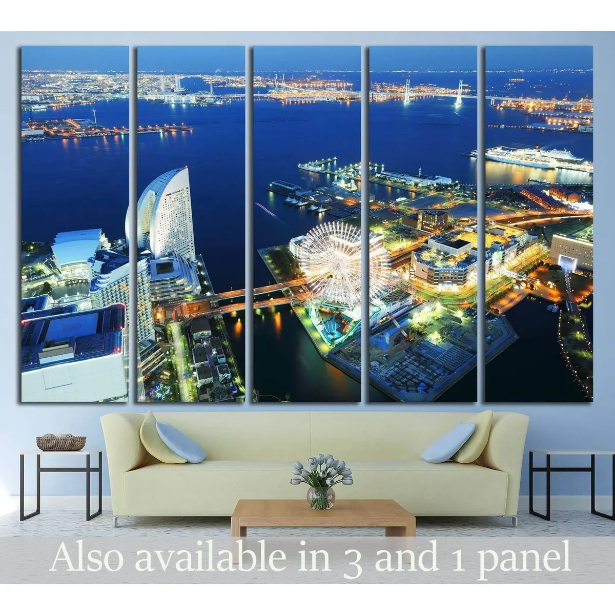 Yokohama Cityscape #789 — Premium Ready-to-Hang Canvas Art