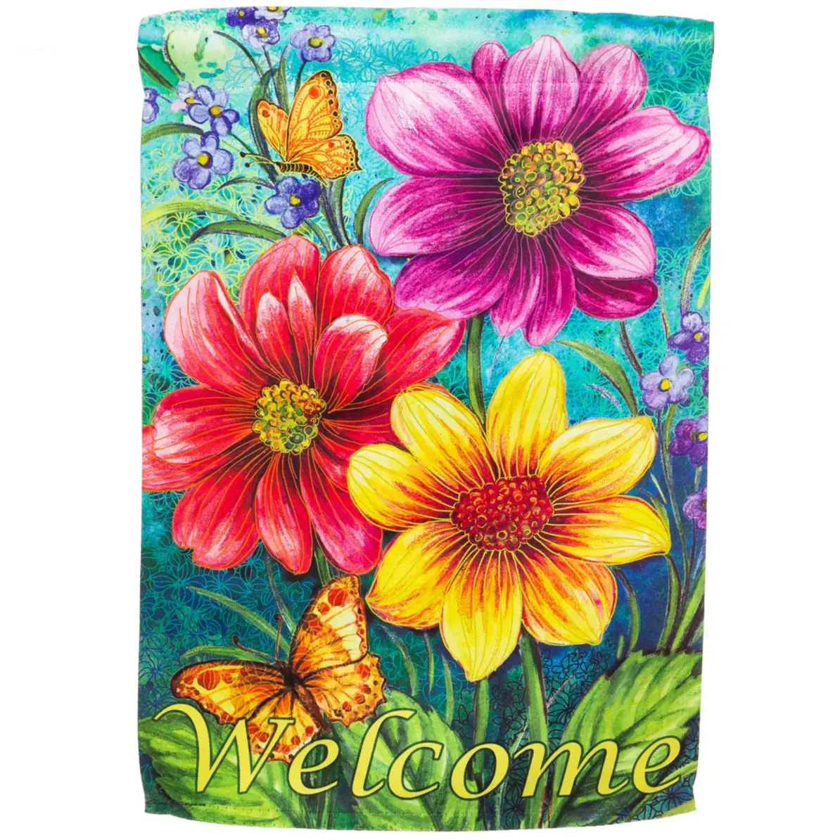 Evergreen "Welcome" Themed House Flags - 28" X 44" 18