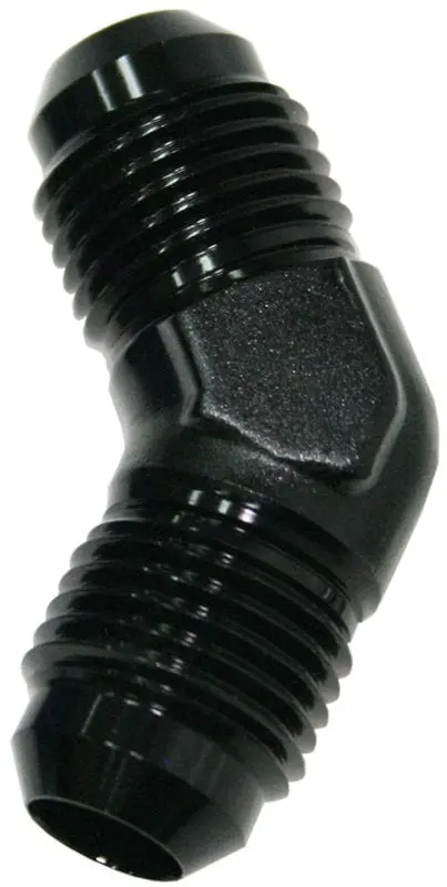 Af827-03Blk 45° Male Flare Union Fitting – -3An Black Anodized Connection 1