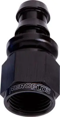 An-10 Full-Flow Push-Lock Straight Hose End – 400/510 Series, Black Finish Af401-10Blk 1