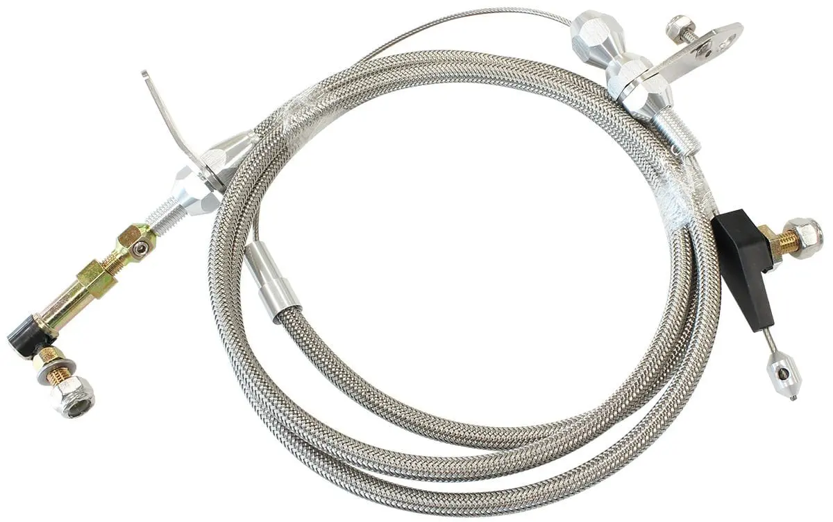 Stainless Steel Kickdown Cable With Chrome End Caps 1