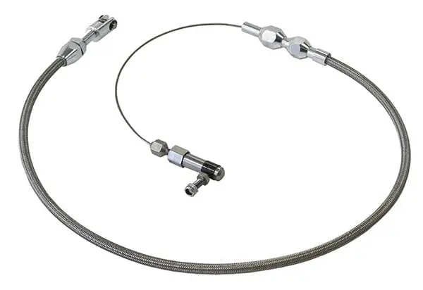 Stainless Steel Throttle Cable Assembly – 60" Length, Adjustable End 1
