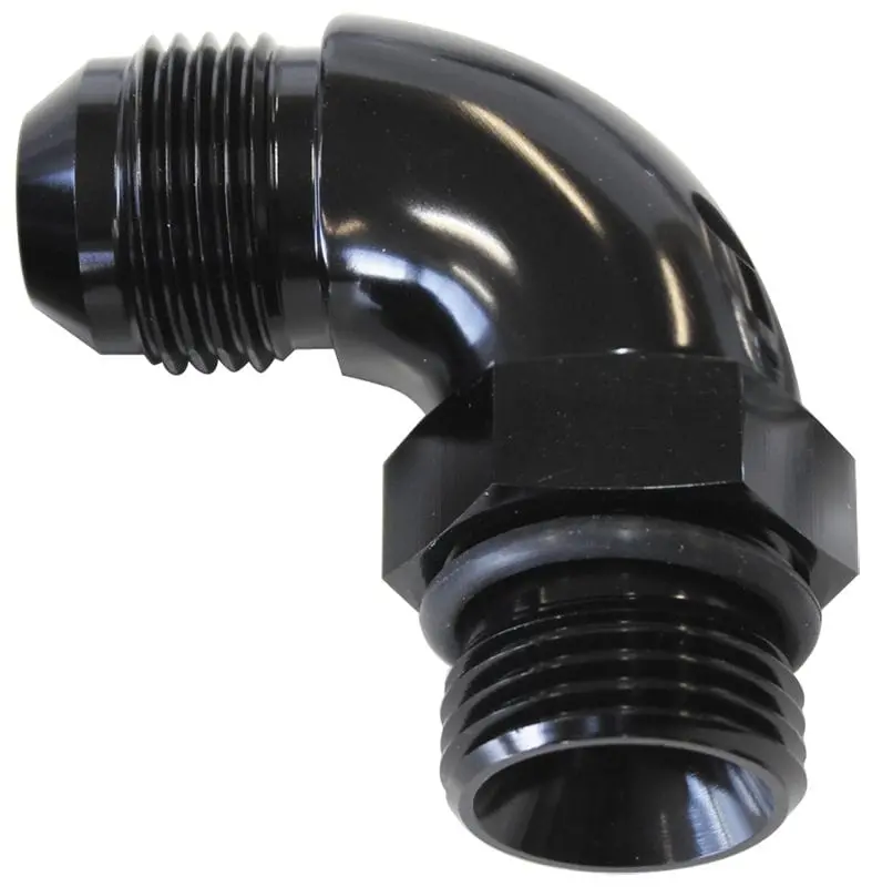 Af903-20Blk 90° Orb-To-An Adapter – -20 Orb To -20An Full-Flow Fitting – Black Anodized 1