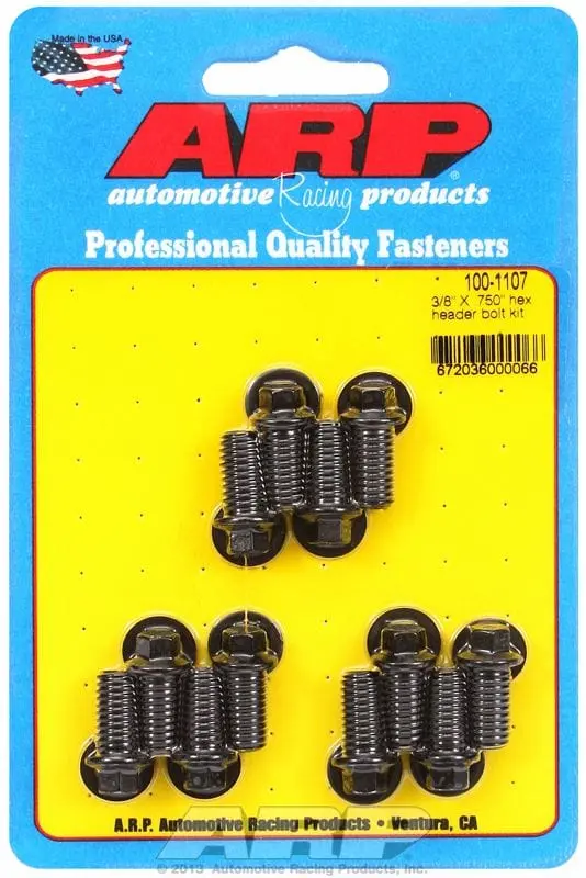 Hex Head Exhaust Header Bolt Kit – Black Oxide Coated 1