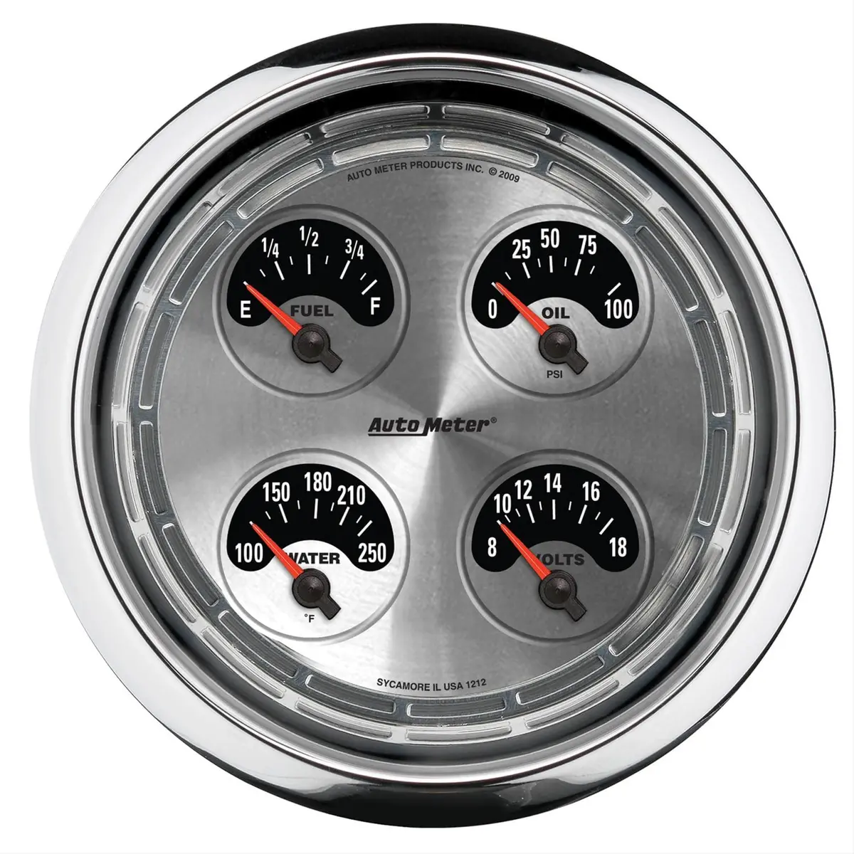 Autometer 1212 American Muscle Analog Gauge Kit – 5-Piece Dash-Mount Bundle 1