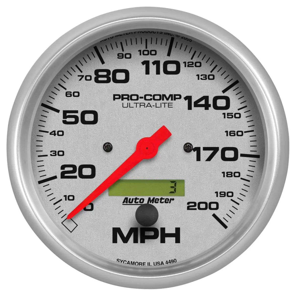 Autometer Ultra-Lite Speedometer – 5-Inch Analog Gauge, Black Face, Model 4490 1