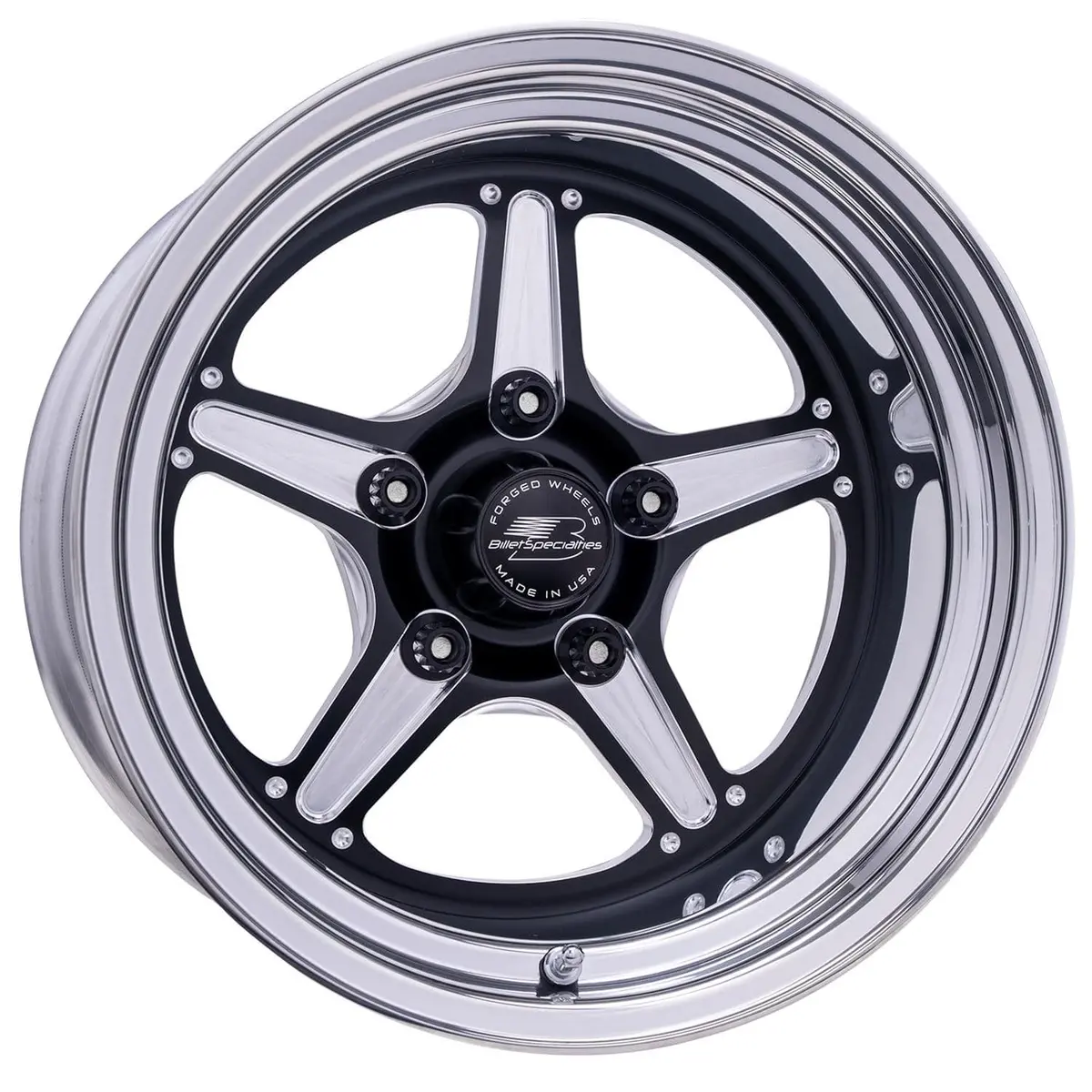 Billet Specialties Street Lite Wheel – 15X6.5 Inch, Black Anodized, Lightweight Design, Part Brs23515L6535 1