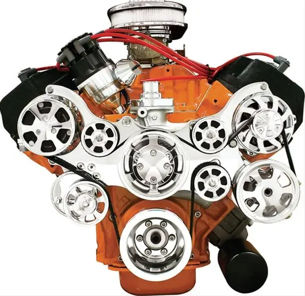 Billet Specialties Tru Trac Serpentine Drive System – Includes A/C Compressor Mount, Model #14800 1