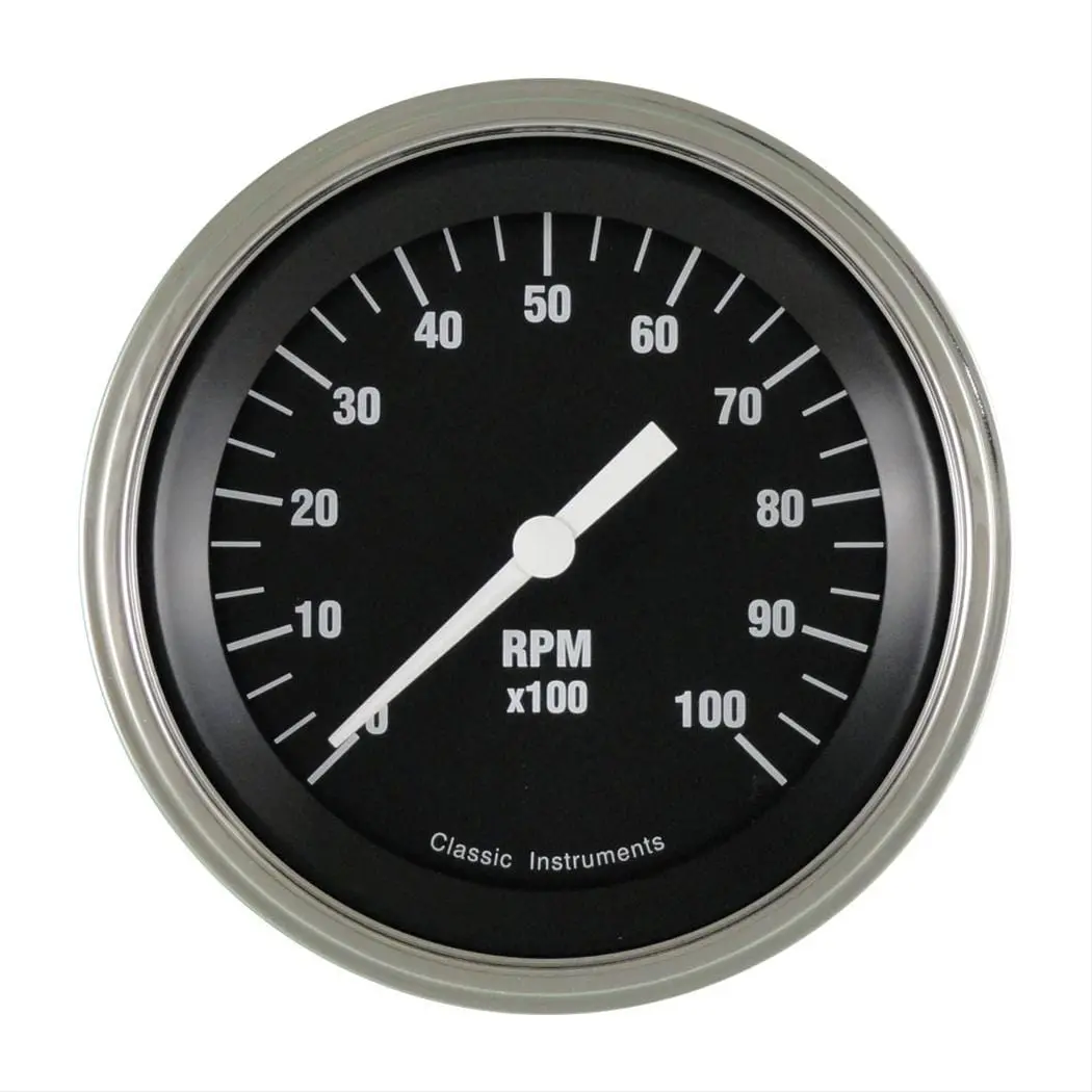 Classic Instruments Hr10Slf Hot Rod Series Tachometer – Retro-Styled Analog Rpm Indicator 1