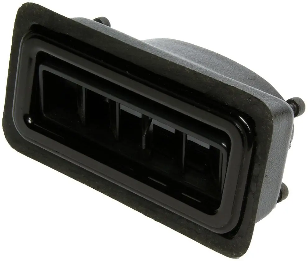Vintage Air Streamline Louvre Trim – Black Anodized Frame With Black Vanes (4" Face Size) 1