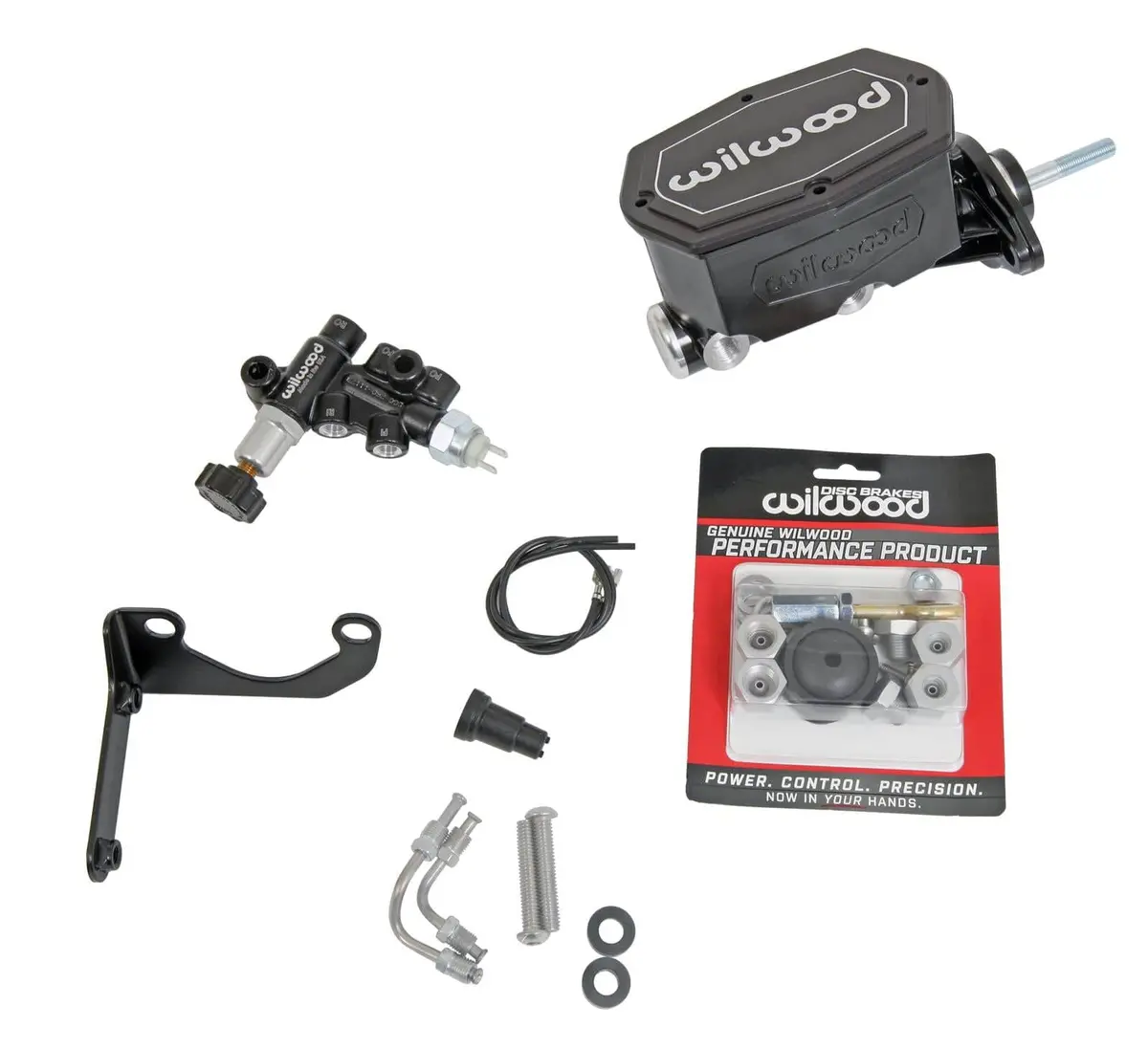 Wilwood 261-15665-Bk Aluminum Tandem Master Cylinder Kit 1